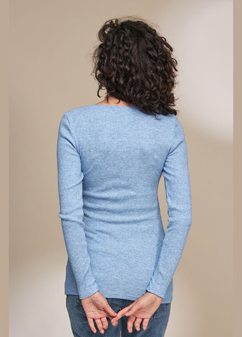 Голубой джемпер для беременных и кормящих из теплого трикотажа Юла мама (303899526)