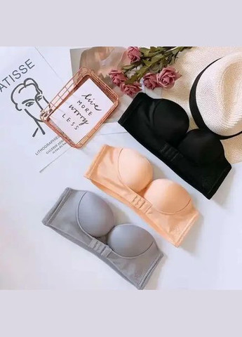 Бежевый балконет бюстгальтер с фронтальной поддержкой, застежки спереди и сзади черный No Brand