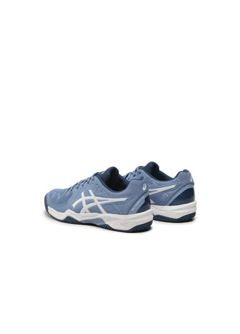 Цветные демисезонные кроссовки для мальчиков gel-resolution 8 clay gs синий белый Asics