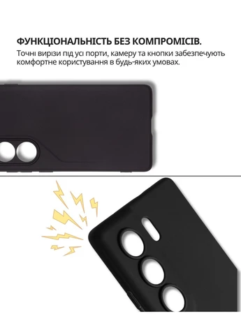 Чохол-накладка для Tecno Camon 40 (CM5) Black (714679) BeCover (378062844)