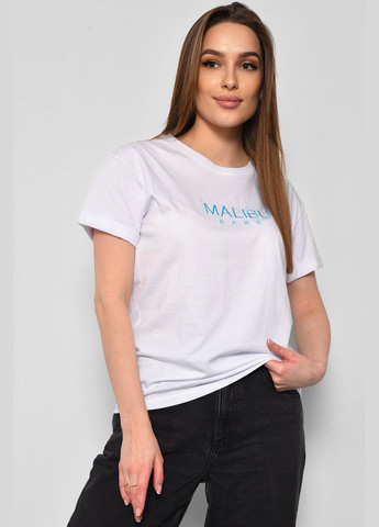 Біла літня футболка жіноча білого кольору Let's Shop