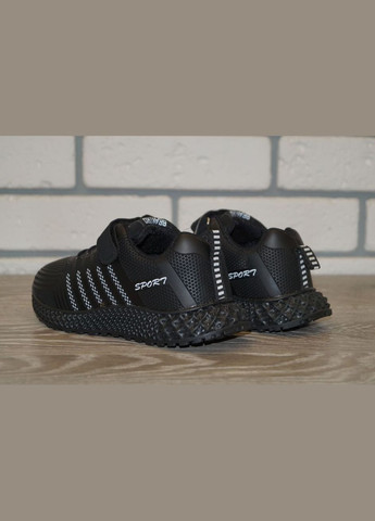 Черные демисезонные кроссовки для мальчиков черные Lilin B2308-1