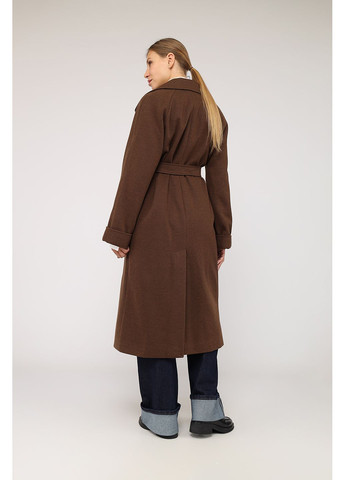 Коричневое демисезонное Пальто женское цвет коричневый ЦБ-00278518 Yuki