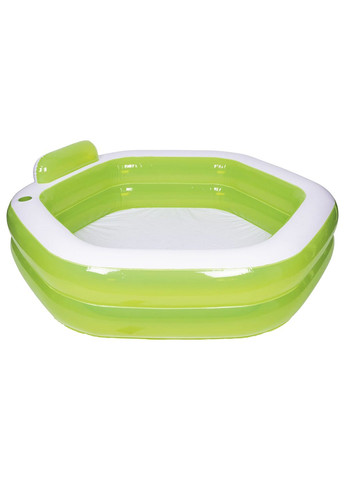 Надувний шестикутний басейн для дітей та дорослих 202 x 186 x 46/60 см зелений Crivit (315373206)