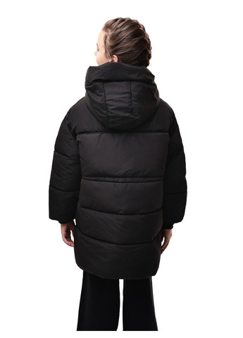 Чорна куртка зимова для дівчинки підлітка Lumo