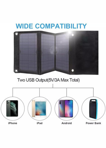 Панель солнечная складная портативная SPW19 40W Foldable Solar Panel Black VHG (360771908)