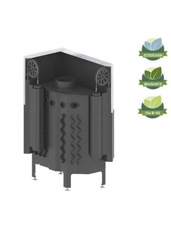 Камінна топка ALBERO AL14RG.H-DBI Cкло декор+додаткове внутрішнє скло цільногнуте Hitze (370385479)