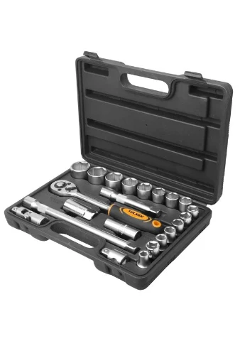 Набір інструментів, набір торцевих головок 1/2", CrV, 22 предмети. Tolsen (395694266)