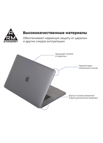 Накладка Air Shell для MacBook Pro 13.3 (A1706/A1708/A1989/A2159/A2289/A2251/A2338) Clear ArmorStandart (327883750)