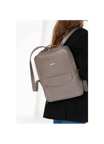 Рюкзак женский кожаный на молнии Cooper темно-бежевый BlankNote (301871606)
