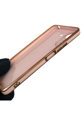 Чохол для Redmi 13C глянцевий із захистом камери із золотою окантовкою на сяомі редмі 13с пудровий gs1 Xiaomi (366231416)