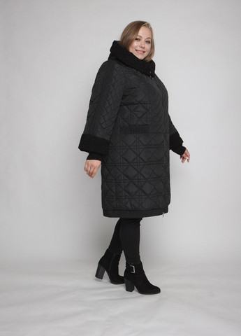 Черная зимняя зимнее пальто женское большого размера SK