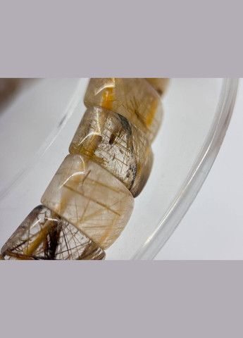 Браслет з кварцу "Волосся Венери" 17.5 см Жовтий No Brand (337510830)