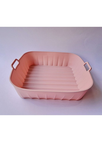 Силиконовая форма для аэрогриля мультипечи ребристая прямоугольная SAM-312 розовая No Brand (333832702)