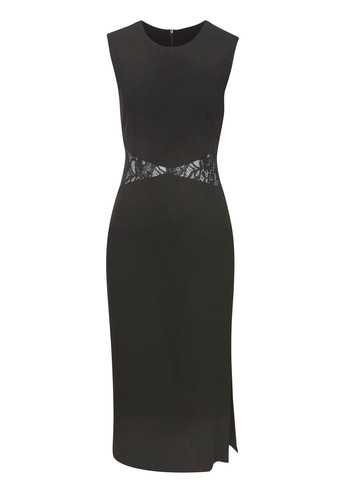 Черное платье Lascana с цветочным принтом