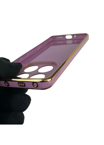 Чохол для Redmi Note 14 Pro 5G з кільцем MagSafe із золотою окантовкою на сяомі редмі нот 14 про чорничний gs1 Xiaomi (366235664)