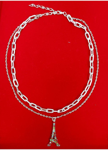 Колье цепочки двуслойные с кулоном Эйфель No Brand (361971487)