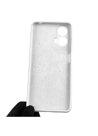 Чохол для E14 силіконовий з мікрофіброю нековзний на моторола е14 білий Motorola (366385810)