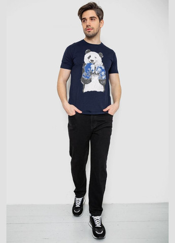 Темно-синя футболка чоловіча з принтом,, 244r5996 Andi