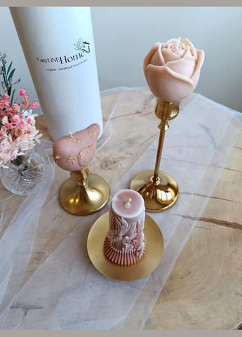 Ароматична свічка голубка, соєвий віск, ручна робота, весняний декор, великодній подарунок Hand Made (317347980)