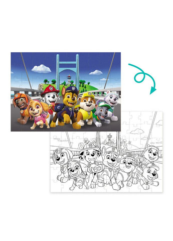 Дитячі Пазли 2 в 1 Paw Patrol "Відчайдушна команда" DoDo 200162 60 елементів DoDo Toys (305314683)