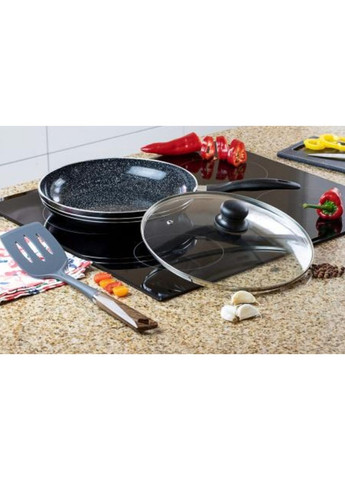 Сковорода с крышкой 22 см Черный (EB-765) Edenberg (365330998)