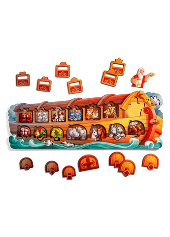 Розвиваючий пазл-вкладиш "Ноїв ковчег" PSD275 з фоном Ubumblebees (367964644)