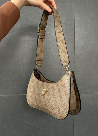 Женская сумка Guess багет бежевая No Brand (327666091)