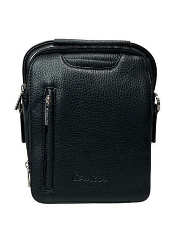 Чоловіча сумка з еко-шкіри Cantlor W1282C-01 чорна 22x18x8 No Brand (371681985)