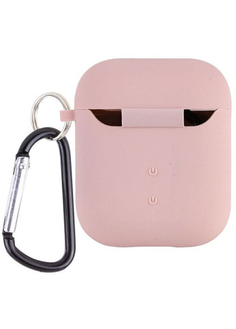 Силіконовий футляр з мікрофіброю для навушників Airpods 1/2 Рожевий Epik (372163784)