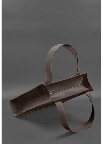 Шкіряна жіноча сумка Бетсі темно-коричнева BlankNote шоппер (348359236)