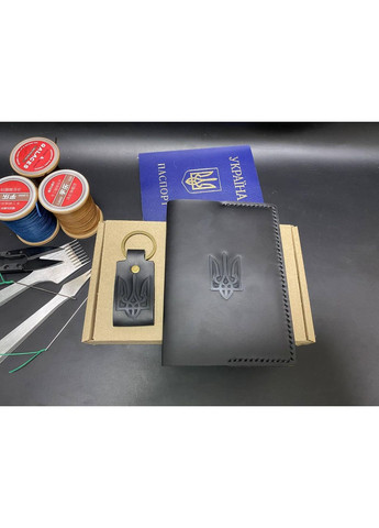 Обложка для паспорта из натуральной кожи. Черный Цвет No Brand (356508831)