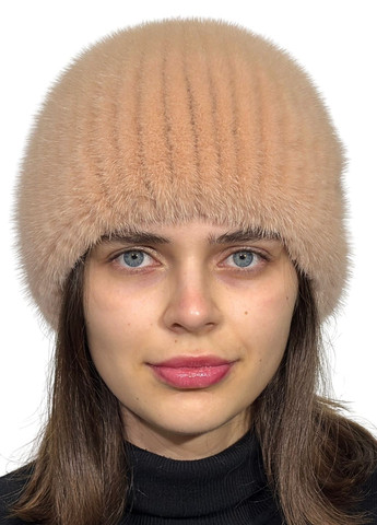 Женская вязаная меховая норковая шапка Меховой Стиль Шарик (365250548)