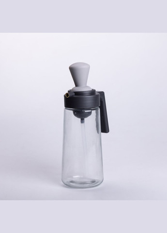 Бутылка для масла стеклянная 2 в 1 с корком и силиконовой кисточкой 550 мл, серый Yiwu (326599349)