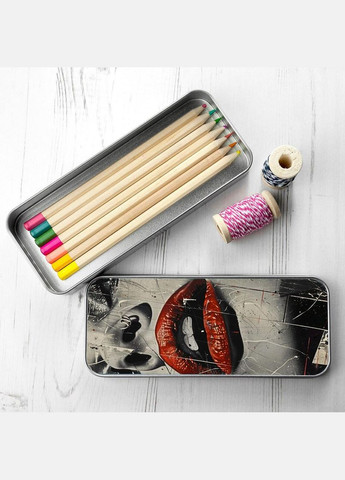 Органайзер для канцелярського приладдя металевий,кейс для дрібниць лице 7*18 см Silver No Brand (309152107)