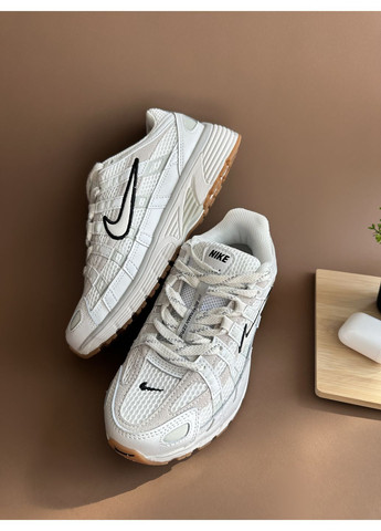 КРОССОВКИ ЖЕНСКИЕ NIKE P-6000 WHITE BLACK НАЙК П-6000 No Brand чёрные демисезоны (367171037)