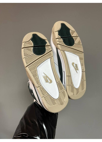 КРОССОВКИ ЖЕНСКИЕ NIKE AIR JORDAN 4 WHITE BEIGE НАЙК АИР ДЖОРДАН No Brand бежевые демисезоны (369391422)
