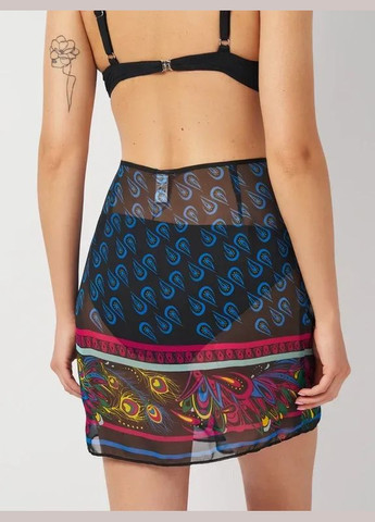 Черная пляжный пляжная юбка so 130207 черная Silenza