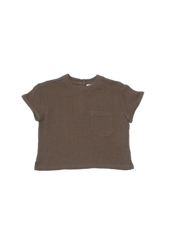 Коричневая футболка basic,коричневый, Pomp de Lux