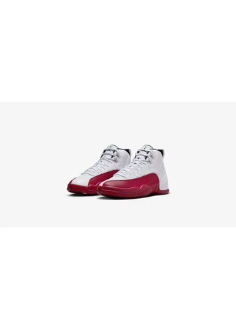 Цветные демисезонные кроссовки 12 retro cherry white/red ct8013-116 Air Jordan