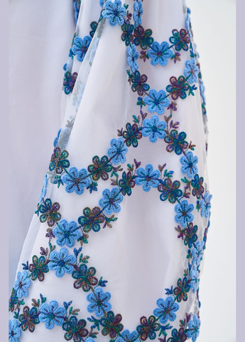 Молочная белая вышиванка с эксклюзивным рукавом - ua48 / eu42 Iren Klairie