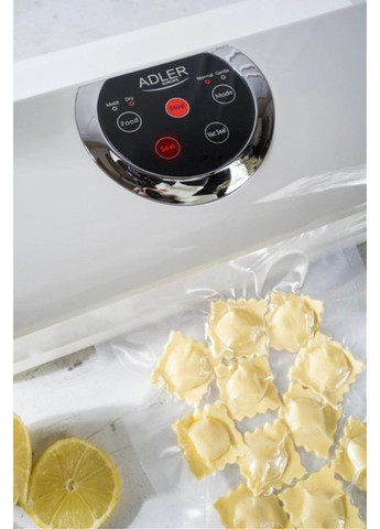 Вакуумний пакувальник для дому AD 4503 Білий електричний домашній вакууматор для продуктів на 130 Вт з контейнером для Adler (372458845)