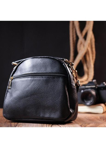 Сумка крос-боді через плече для телефону та документів жіноча з натуральної шкіри маленька Чорний 37139 Vintage (353690065)