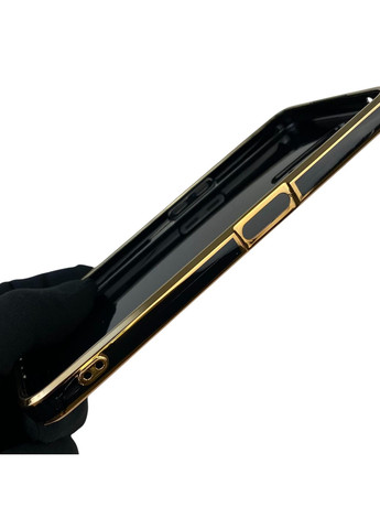 Чохол для A76 з кільцем-підставкою із золотою окантовкою на оппо а76 чорний gs1 Oppo (366231310)