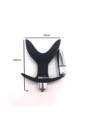 Вібраційна анальна пробка-розширювач Black Velvets Vibrating Anchor Plug 10 см K000406 No Brand (366665437)