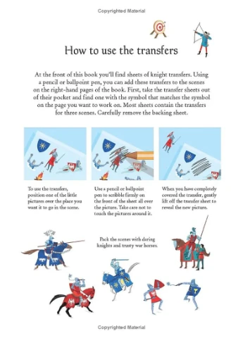 Knights. Little Transfer Book Usborne Publishing (370108569)