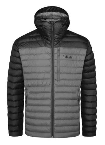 Чоловічий легкий пуховик Microlight Alpine Jacket, Black/Graphene, Rab (334673384)