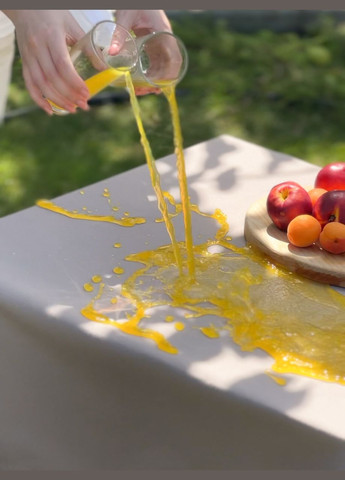 Водовідштовхувальна Скатертина "Капучино однотон" 400х180 см No Brand (317275440)