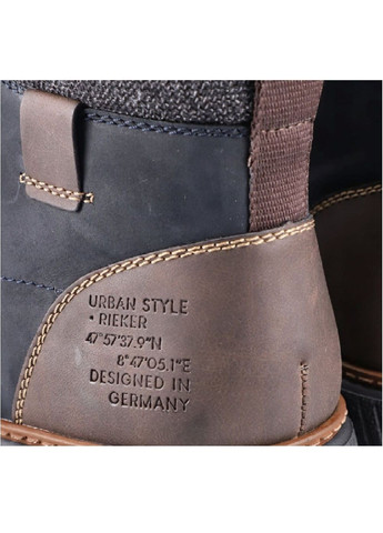 Синие зимние ботинки Rieker
