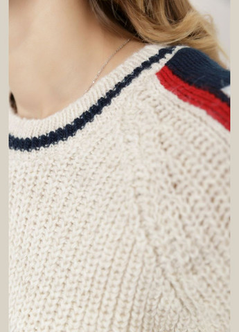Светло-бежевый свитер женский вязаный, цвет светло-бежевый, Ager